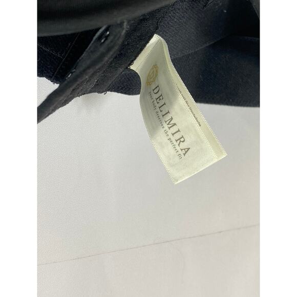 DELMIRA Women's Black Strapless Minimizer Seamless Bandeau Unlined Bra SZ 36C - Picture 6 of 10